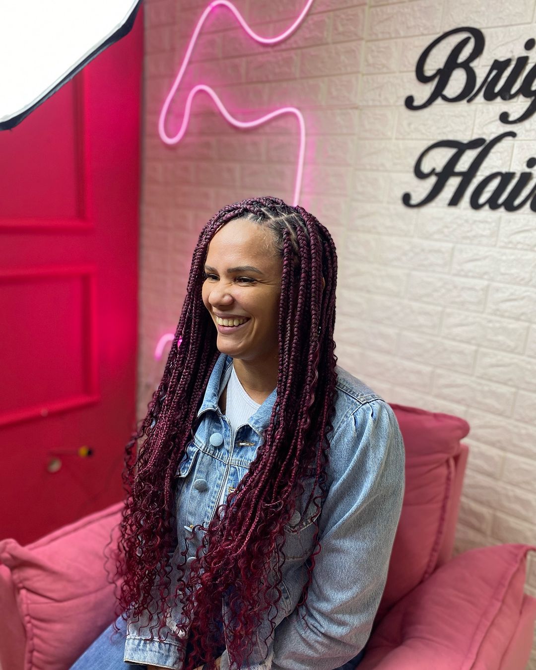 Box Braids com Cachos