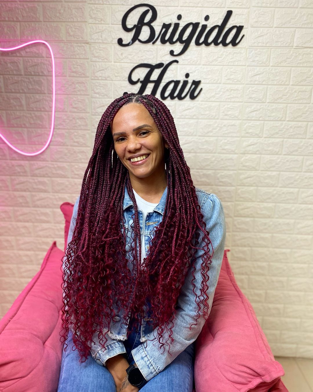 Box Braids com Cachos