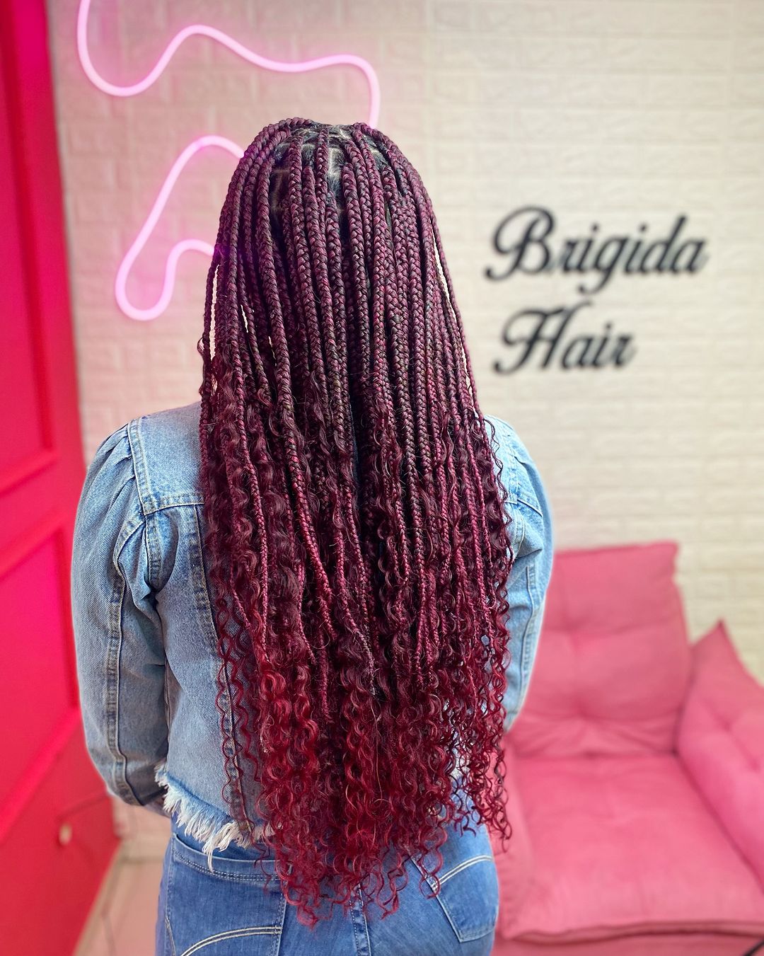 Box Braids com Cachos